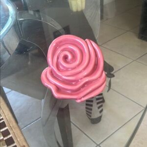 Pink Ceramic Rose Accent